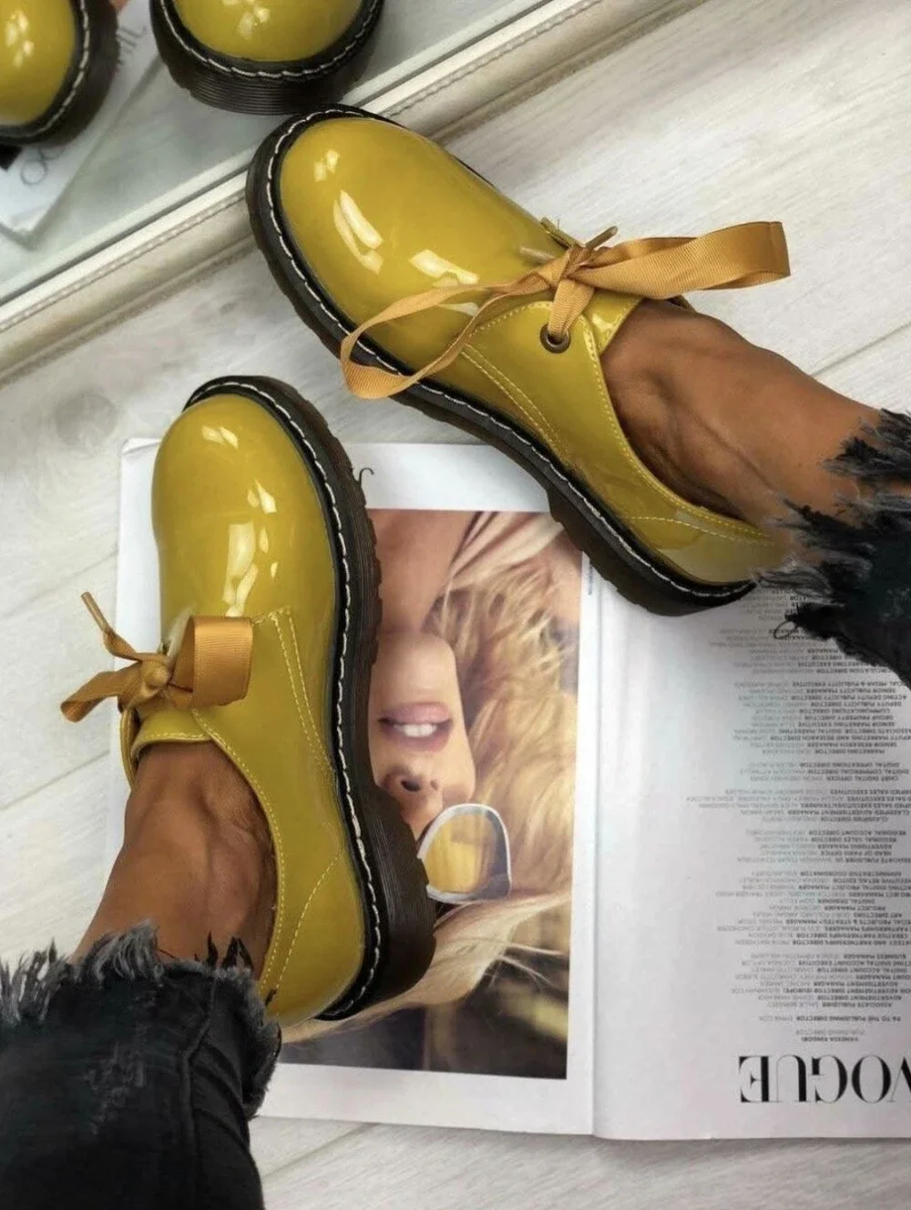 Women's Chunky Platform  Oxford Shoes Round Toe Lug Sole Lace Up Casual Loafers